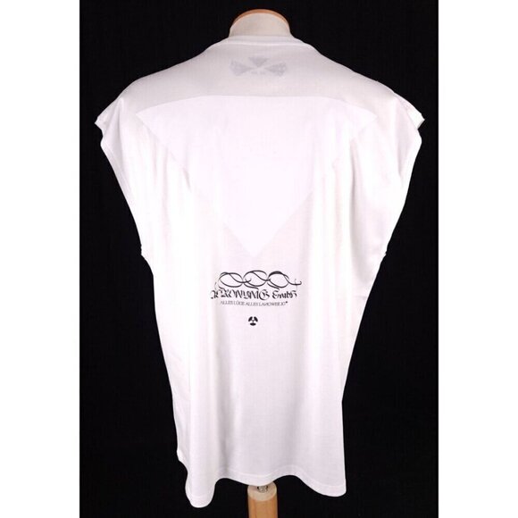 Acronym S25-PR 100% Cotton Mercerized Sleeveless T-shirt M New White - Picture 9 of 13